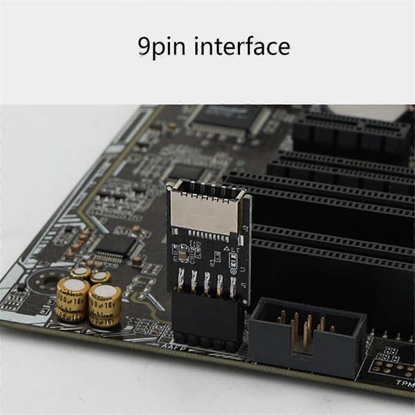 5 STK USB Frontpaneladapter Typ-E Hona till USB 2.0 9 PIN Hona Adapter Header för Datormoderkort H8WD