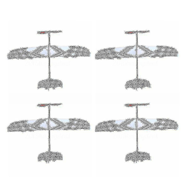 4x Elastiska Gummibandsdrivna DIY Skumflygplansmodellkit Pedagogisk Leksak