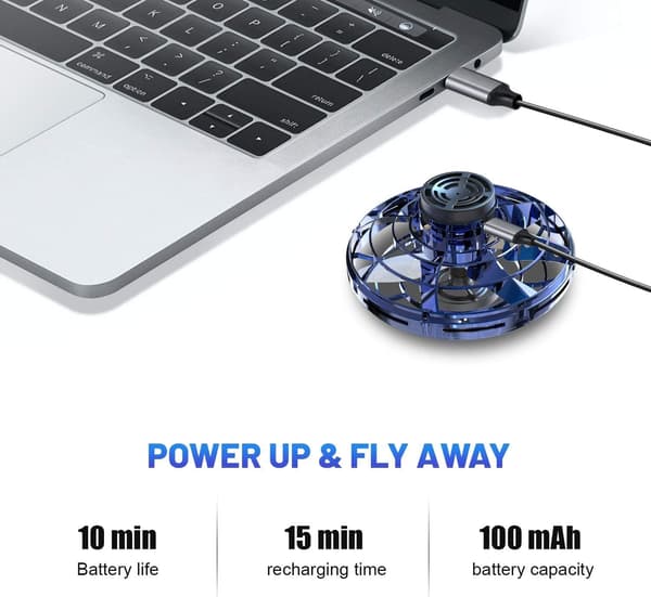 Fidget Flying Spinner valoilla, käsin ohjattavat minidroonit K:lle