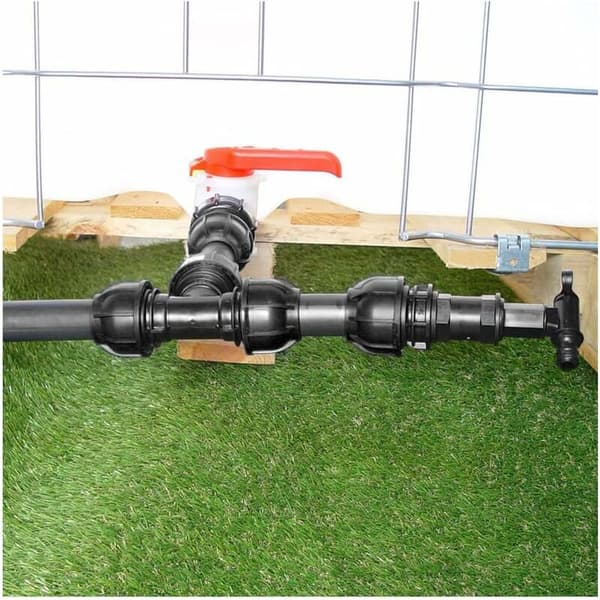 IBC Tank Adapter S60X6 Slangtilslutning til IBC Vandtank 25mm Udløbsbue