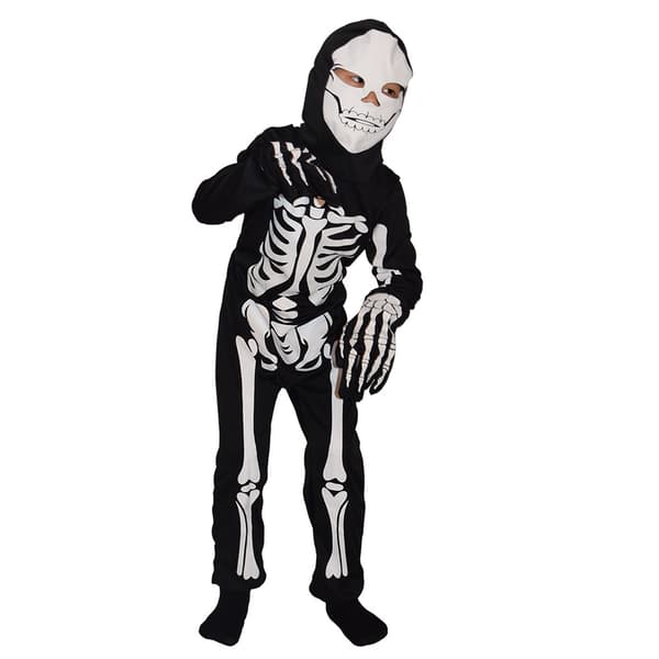 Halloween Børnekostume til børn Skelet Spøgelse Rollespil Kostume Bal Spøgelse Kostume Heldragt til 130cm-140cm Børn