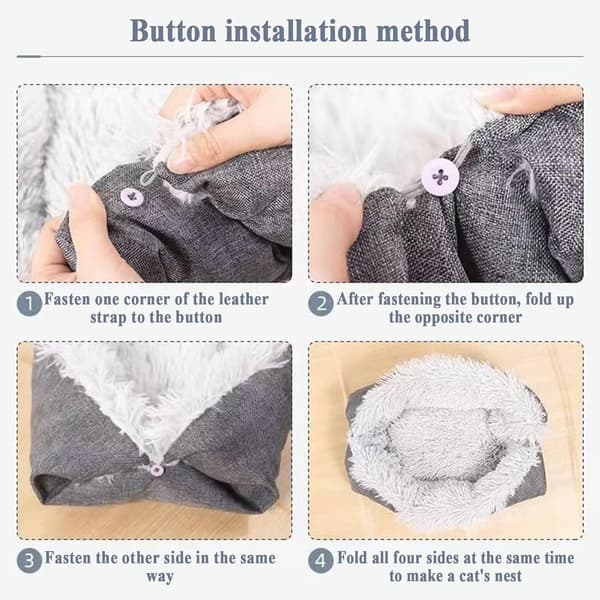 Cat Pillow - Cat Basket - Self-heating Cat Blanket - Self-heating Cat Blanket - 2-in-1