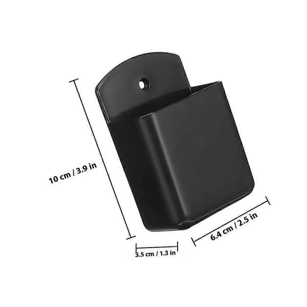 Fjernkontroll Oppbevaringsboks Veggfeste Holder for 4 stk Svart Organizer