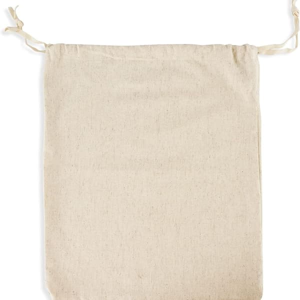 Canvas Laundry Bag with Shoulder Strap - 100% Cotton, Fabric, Very Durable KLB