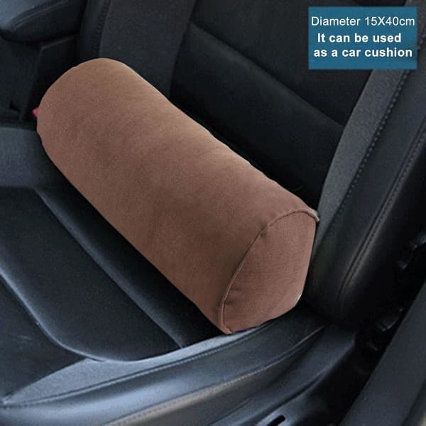 Rund nackkudde, nacksmärta, memory foam, nackkudde, säng, rund nackkudde, cylinderformad midje- och benkudde Grå Grey
