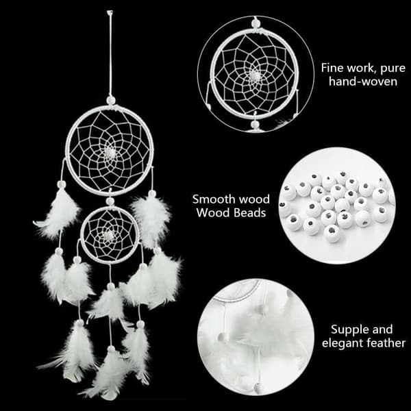 Svart fjærdrømmefanger, stor drømmefanger med 2 sirkler