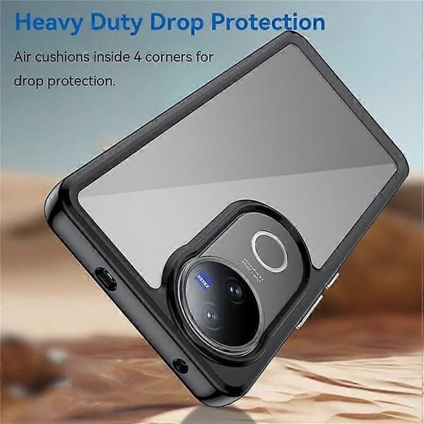 Compatible with vivo V50 5G Case TPU + Acrylic Protective Transparent Phone Case