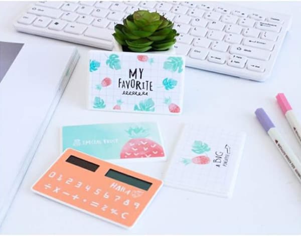 Calculator, Ultra-Thin Card Size Cute Cartoon DXGHC