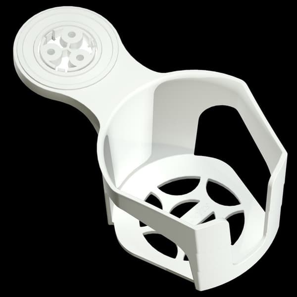 White 3-piece Accessory Set for Electric Lift Table - Cable Management Box, Headphone Holder, Cup Holder