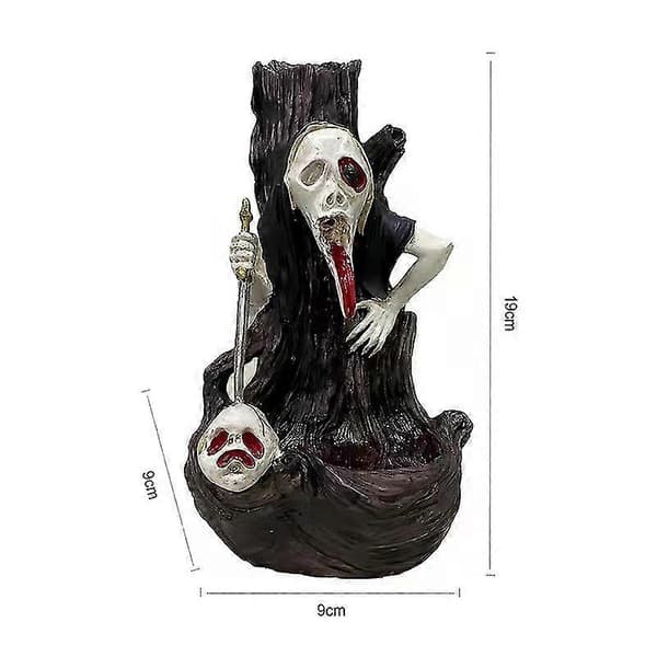 2025 Halloween Dødningehoved Backflow Røgelsesbrænder Harpiks Backflow Aromabrænder Håndværk Aromaterapi Dekorative Ornamenter