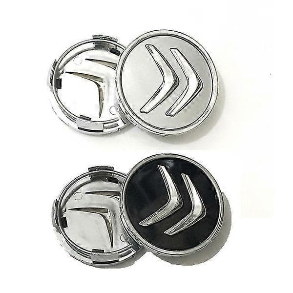 4 st/set 60 mm Bilhjul Navkapslar för Citroen STORLEK: Svart