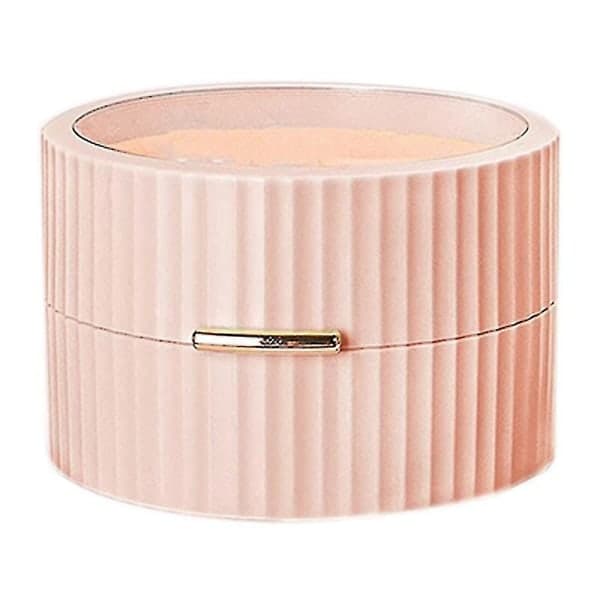 Bärbart smyckeskrin för örhängen, rosa