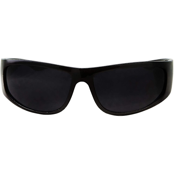 Supermørke linser sorte solbriller | Biker stil rytter | Wrap Around Ram Zy