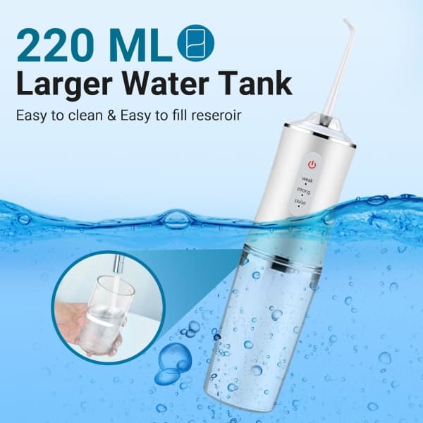 Water Flosser - Cordless - Teeth Cleaner Water Flosser with 3 Modes 4 Nozzles Rechargeable 1 pc