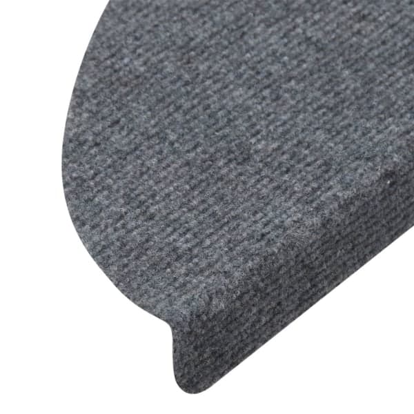vidaXL Selvklæbende trappetrinmåtter 15 stk. 56x17x3 cm Grå Grå