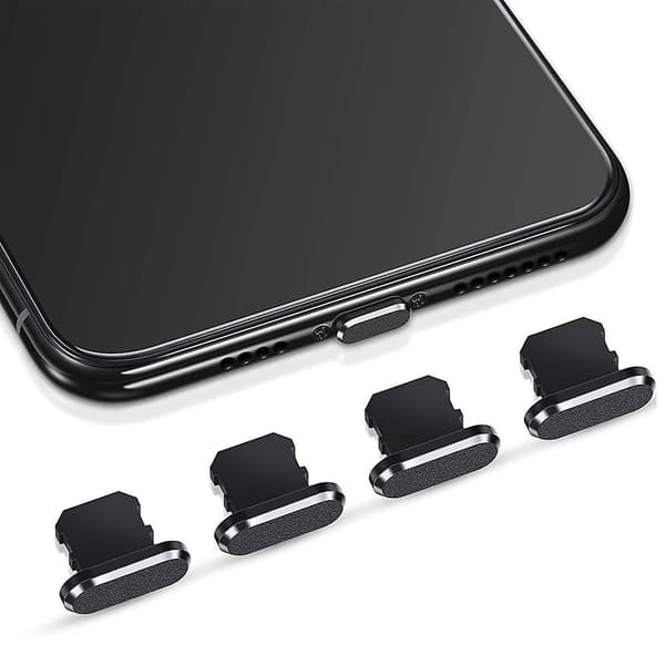 4 stk støvplugger kompatible med iPhone, beskytt ladeporten
