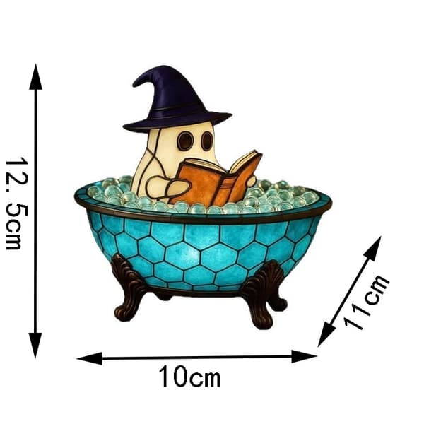 Halloween Party Ghost Bubble Bath Lamp, Halloween Ghost Night Light, Cute LED Lamp for Bathroom Decor