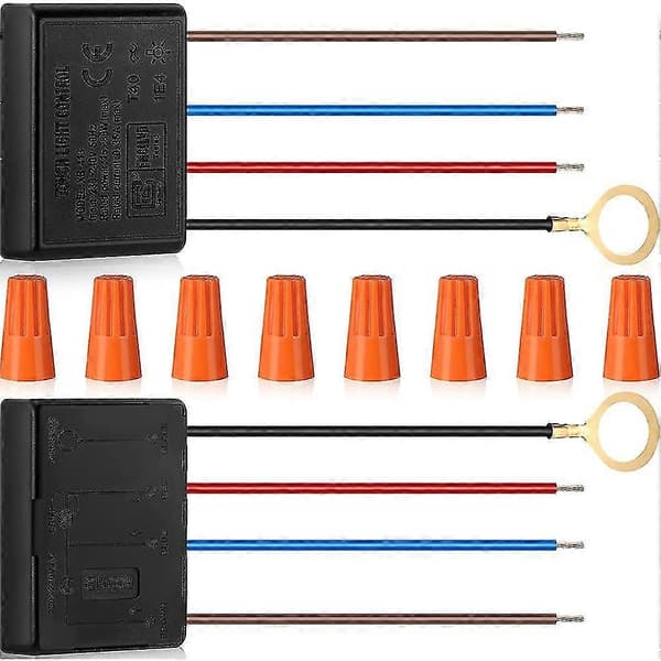 Touch Lamp Switch 2-pak, Touch Lamp Control Module kompatibel med dæmpbare LED-lamper, lampeafbryder udskiftning K+(ads [DB]