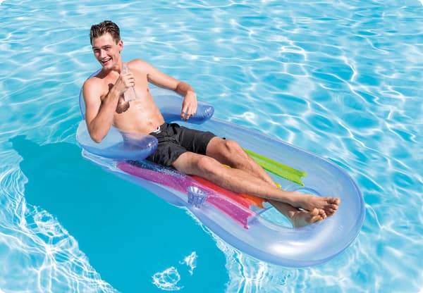 Intex 58802 Blue Inflatable Swimming Mattress 1560