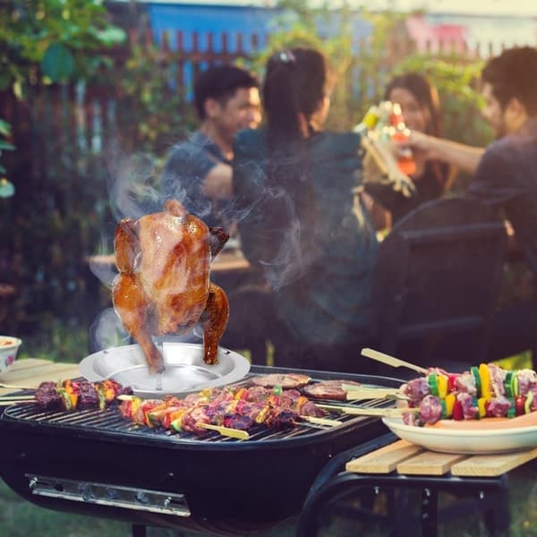 Vertikalt spyd i rustfrit stål Brasiliansk grillstativ Kyllingegrillstativ