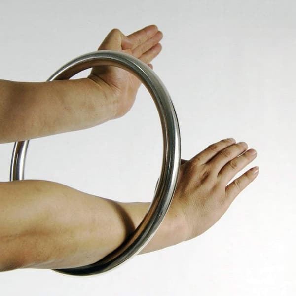 Ring i rustfritt stål - Håndmuskeltrening - Wing Chun - Kung Fu - Tsu
