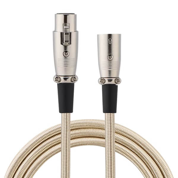 3-bens XLR han til XLR hun mikrofonkabel lydledning 5 meter / 16,4 fod