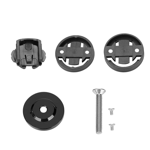 Bike Computer Holder, Stem, Top Cap, Stopwatch, GPS Speedometer (Black)