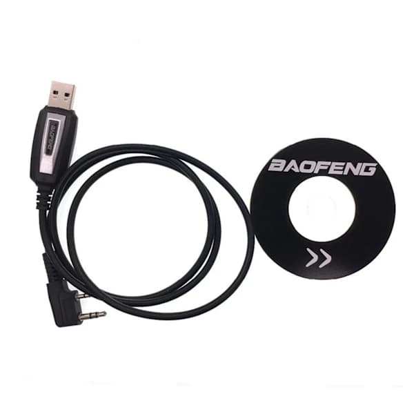 Vandtæt USB-programmeringskabel med driver-CD-firmware til BaoFeng UV5R/888s Walkie Talkie K-stikkabel