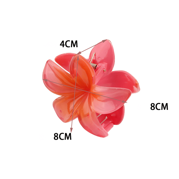 1 pakke Frangipani Klo Clips Skridsikre Søde Blomster Hårklemmer Til Bryllup Fest Strand