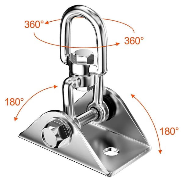 Heavy Duty 360° Swivel Hanging Hook with Screw Base, 450 kg Capacity-FX-