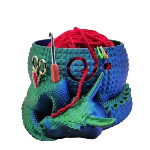Fantasy Drageæg Hækleskål Anti-sammenfiltring Garnholder Broderitilbehør Grøn Green