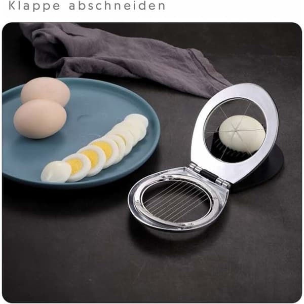 Stainless Steel Egg Slicer for Eggs and Eggs with 2 in 1 Durable Metal Discs