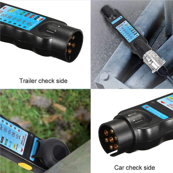 7-polet trailer tester 12V campingvogn linjesignal tester Stik og stik sko forbindelse