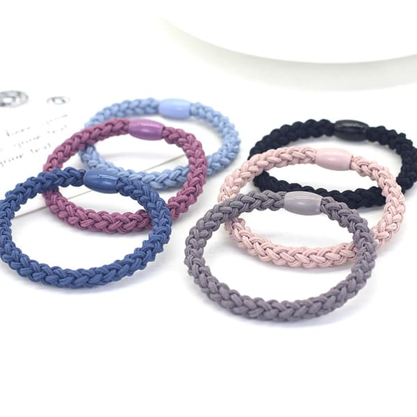 8 stk. bomullshårbånd Scrunchie, sømløs bomull H