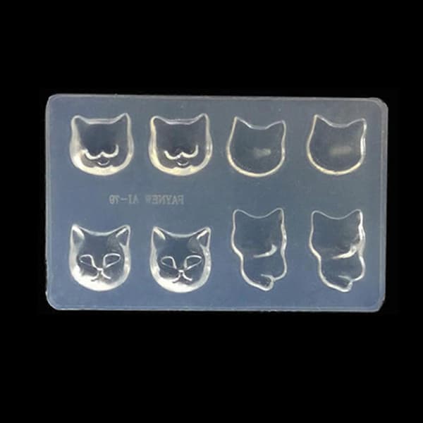Wings for Cat Face Square Diamond Shape Silicone Rabbit Pendant Beads Molds DIY