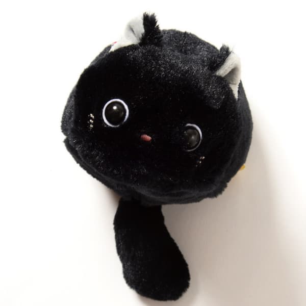 Kawaii sød kat fluffy penalhus penalpose tegneserie makeuptaske (sort)