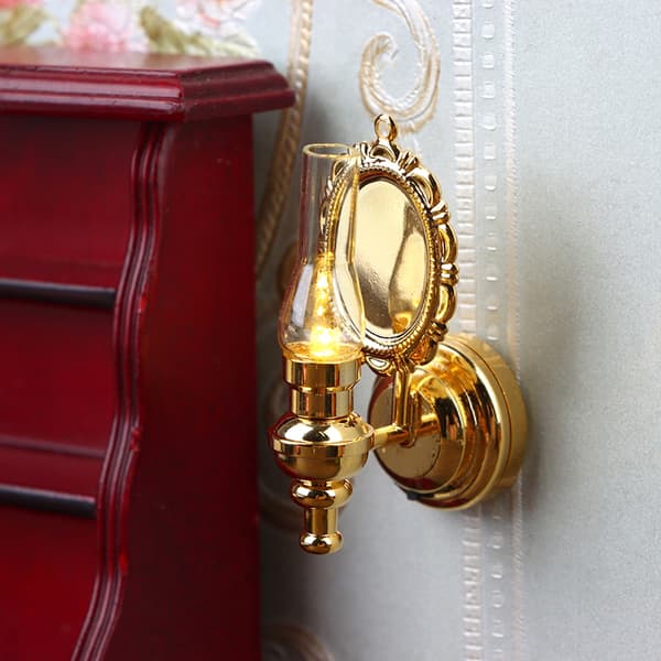 Dollhouse Mini Wall Lamp LED Lamp Wall Lamp Desk Lamp