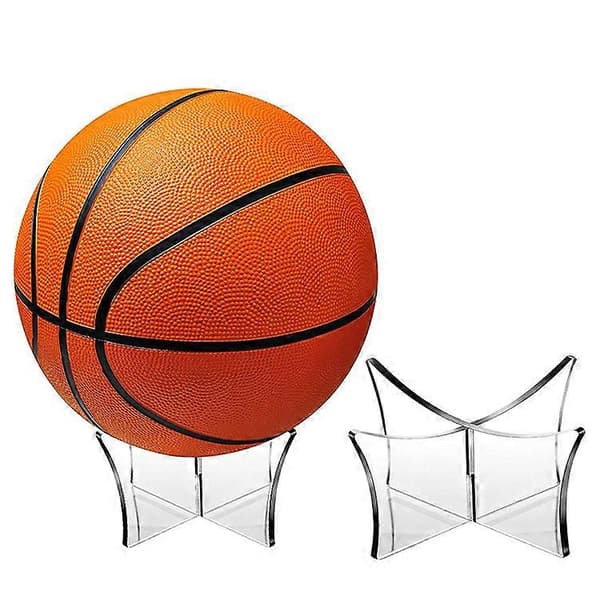 Boldholder, Basketball Displaystativ, Bold Displaystativ, 4 Stykker Fodbold Displaystativ, Akryl Basketballbase til Opbevaring og Visning [DB]