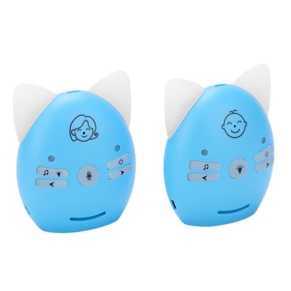 Trådløs lydbabymonitor Tovejs tale Lydalarm Natlys Hjemmelydmonitor 100-240V (EU-stik)