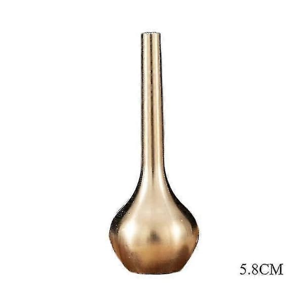 Mini Ren Koppar Vas Guld Dekor Vardagsrum Antik Vas Unik Blomvas storlek 2 size 2