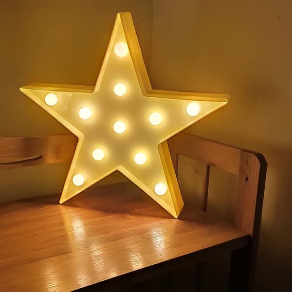 Stjernetegn nattlampe, bordlampe i form