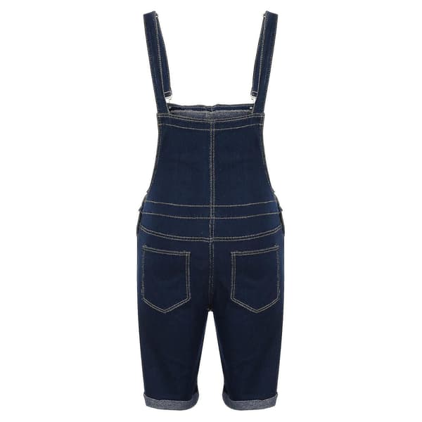 Trendy denimshorts til mænd med lige ben og slid, mørkeblå