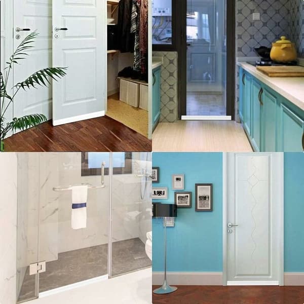 5 x 100 cm Silent Door Silicone Sealing Strip (White)