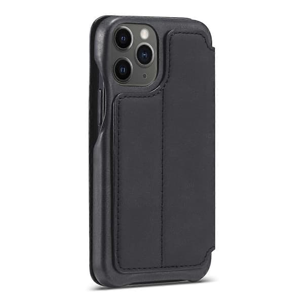 iPhone 12 mini LC.IMEEKE Hon Ancient Series vaakasuora läppäkotelo nahkaa, jalustalla ja korttipaikalla [DB]