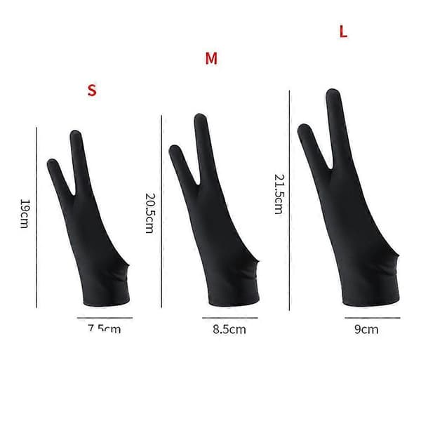 10-pack Artist Drawing Gloves with 2 Fingers for All Graphic Tablets Digital Drawing (s)