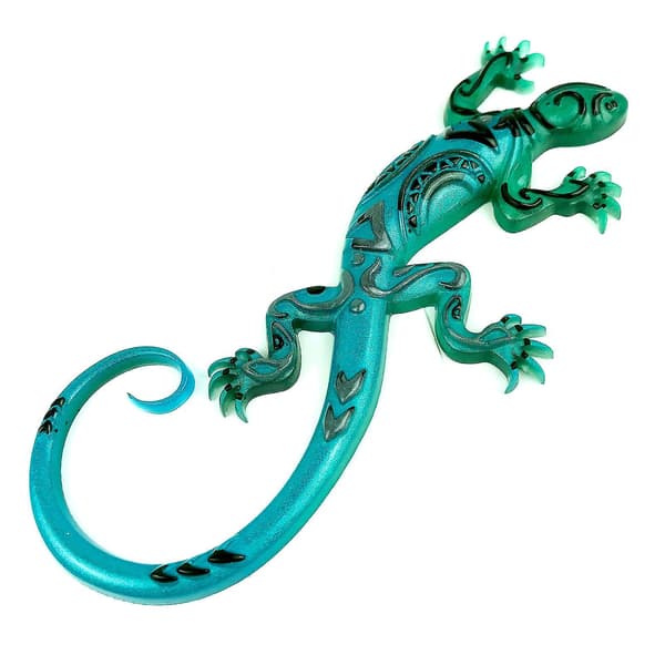 Vægdekoration i harpiksforme Gecko Silikoneforme Stereo Epoxy (Klar)