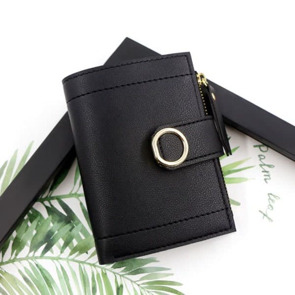 Kvinders kortholder dame clutch taske SORT sort