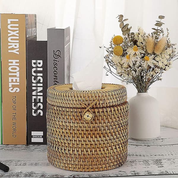Rund Rattan Stofholder, Dekoration