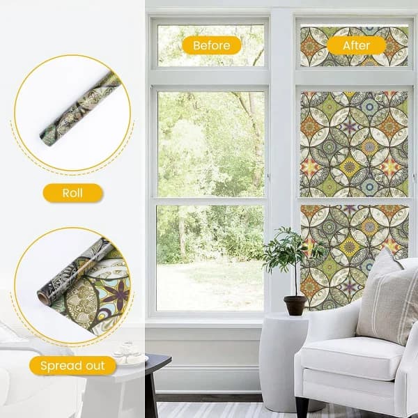 45*200 cm Static Decorative Window Film with Installation Tool No—max