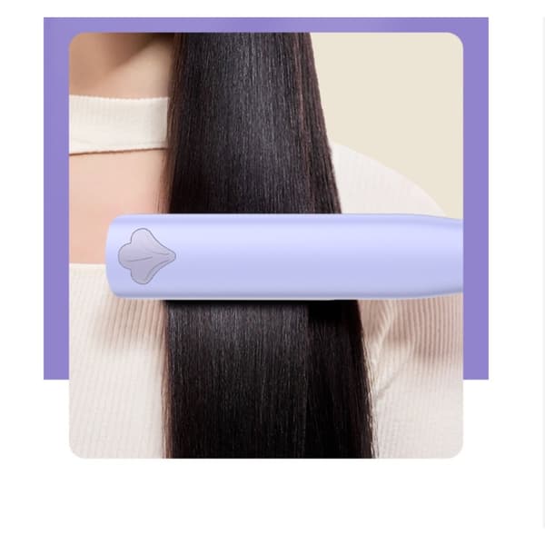 Mini Hair Straightener and Curler 2 in 1, Fast Heating with Adjustable Temperature